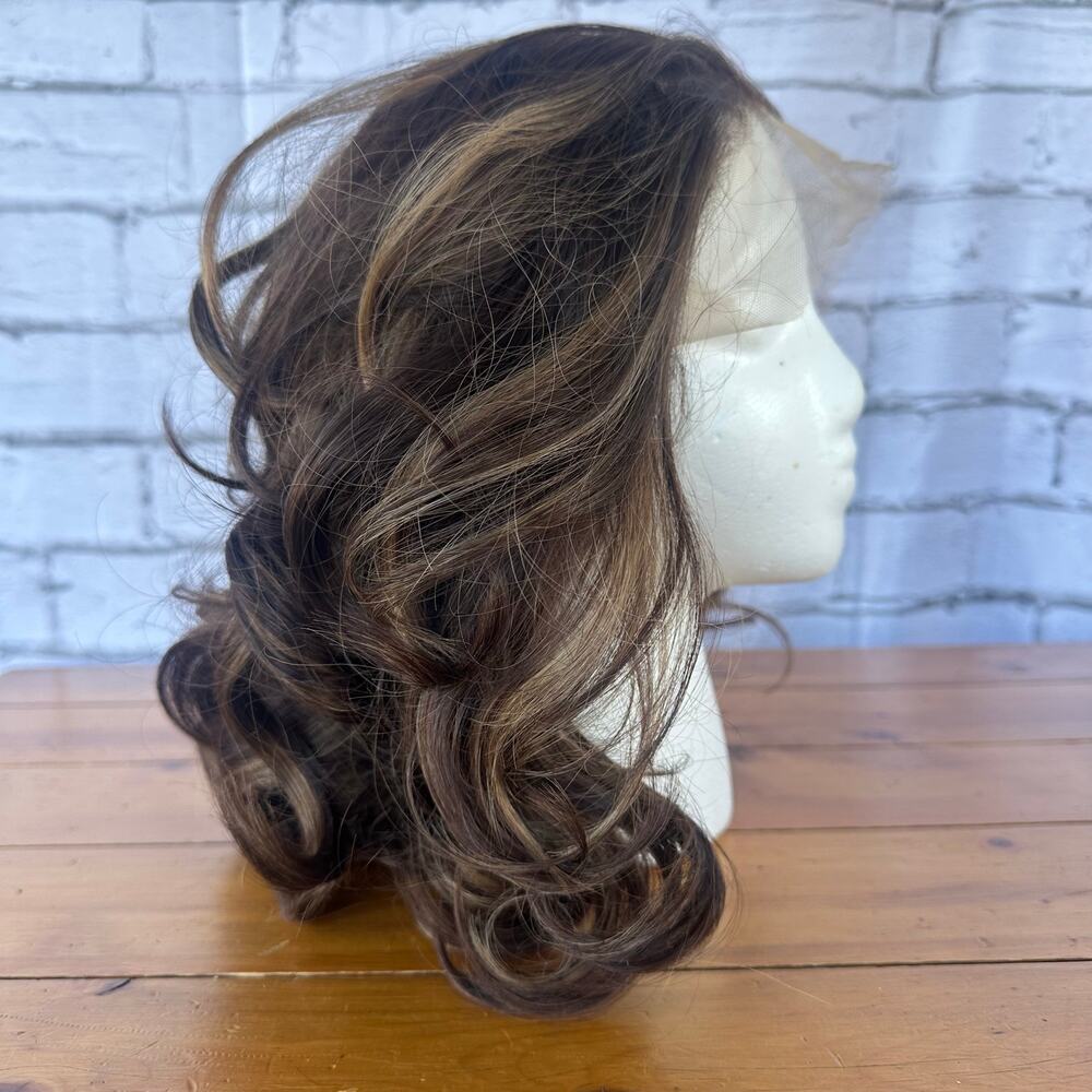 New 13x6 Lace Front Wig 12 Inch Highlight Brown PrePlucked Glueless 180% Density